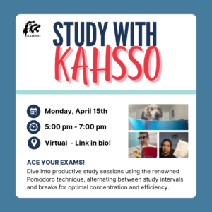 Study with KAHSSO brought together students for a productive and supportive study session.